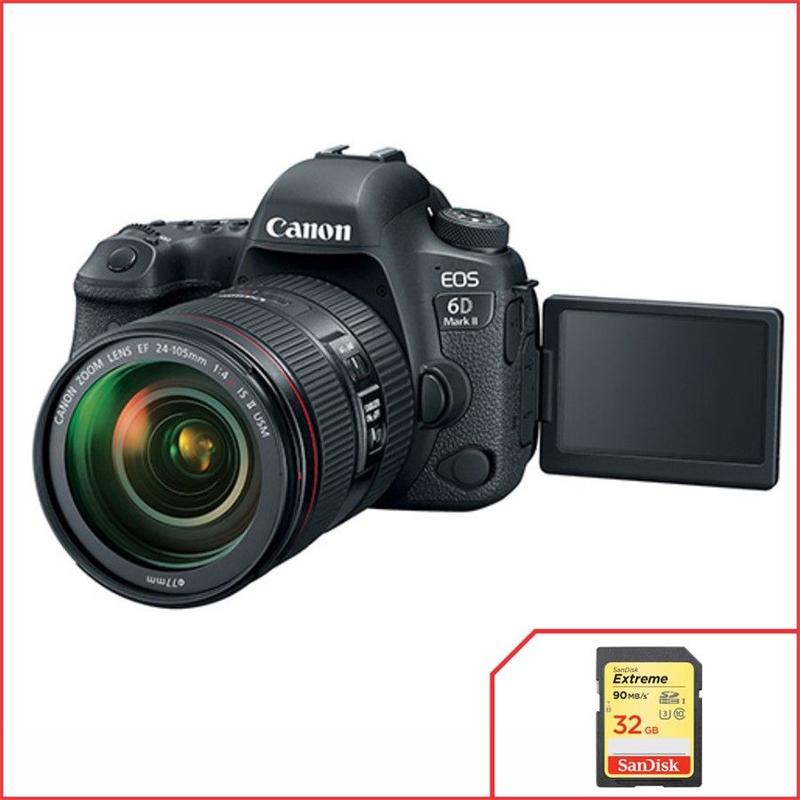 Canon eos6D MarkⅡ＋EF24-70mm /4L IS USM Câmera Canon EOS 6D com Lente 24-105mm f/4.0L IS USM AF